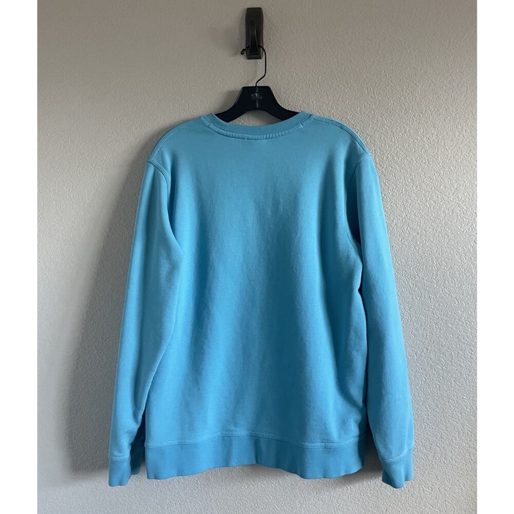Nike Solo Swoosh Fleece Crew Sweatshirt Turquoise Blue XL Pullover Athleisure - Picture 2 of 10